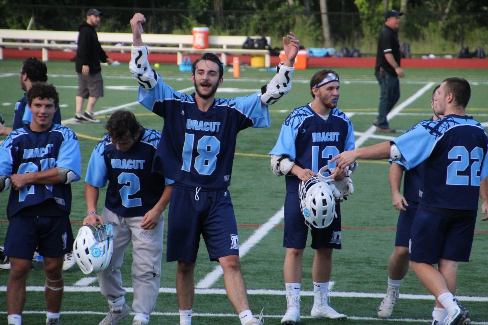 Dracut Middies lacrosse players